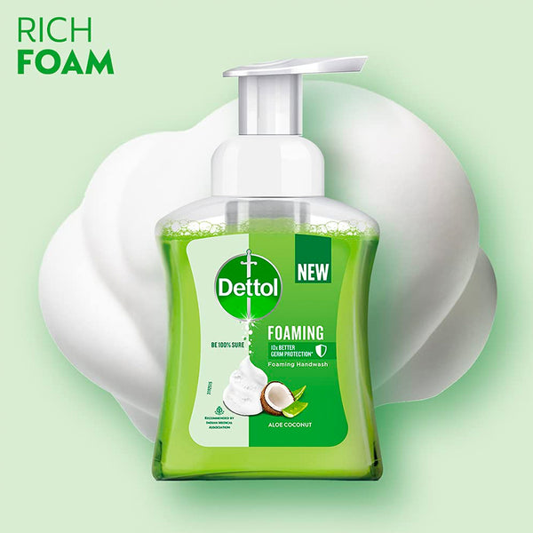 Dettol Aloe Coconut Foaming Handwash Pump, 250ml