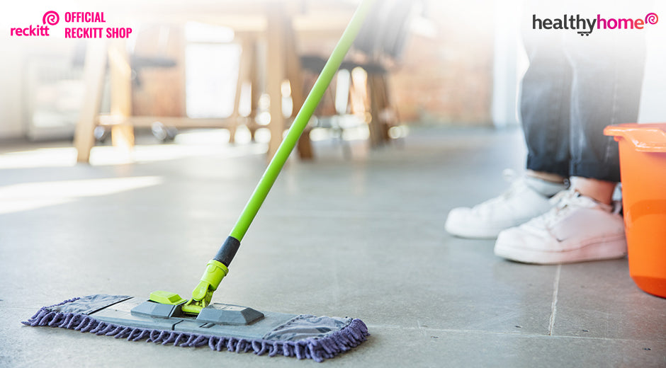 Cement Floor Cleaning with Lizol