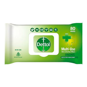 Buy dettol disinfectant sanitizer wet wipes for skin & surfaces