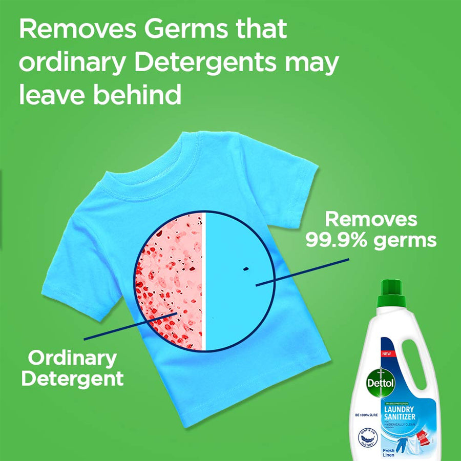 Dettol laundry sanitizer fresh linen - Removes 99.9% germs