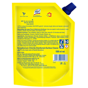 lizol concentrate surface disinfectant cleaning liquid refill pack
