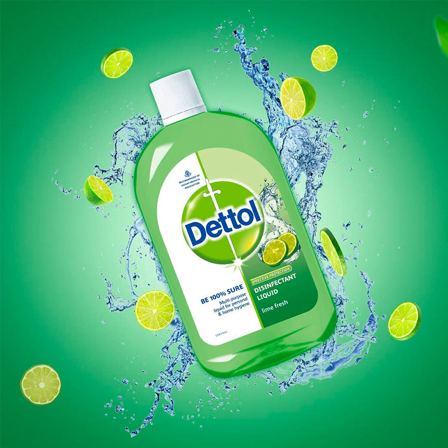 Dettol Liquid Disinfectant Cleaner for Home, Lime Fresh, 500ML