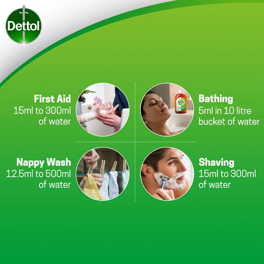 Dettol Antiseptic Disinfectant liquid for First aid, Surface Cleaning and Personal Hygiene, 1000 ML