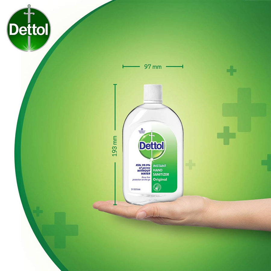 Dettol instant hand sanitizer bottle dimension