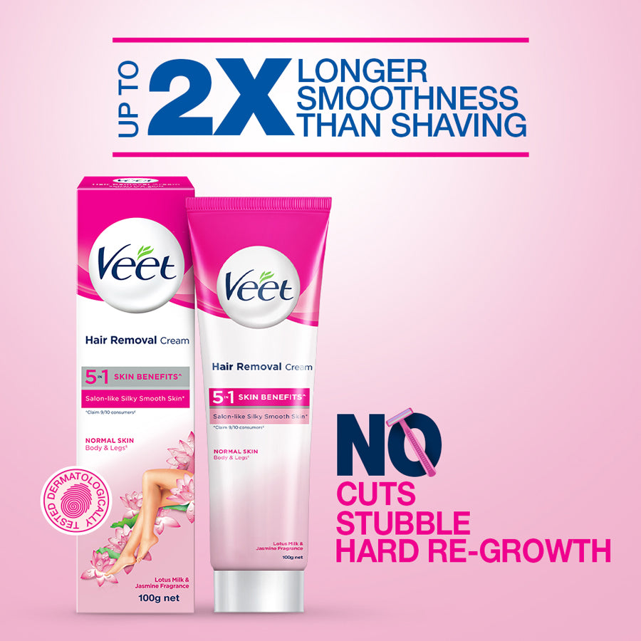 Veet Silk & Fresh Hair Removal Cream, Normal Skin - 100 g