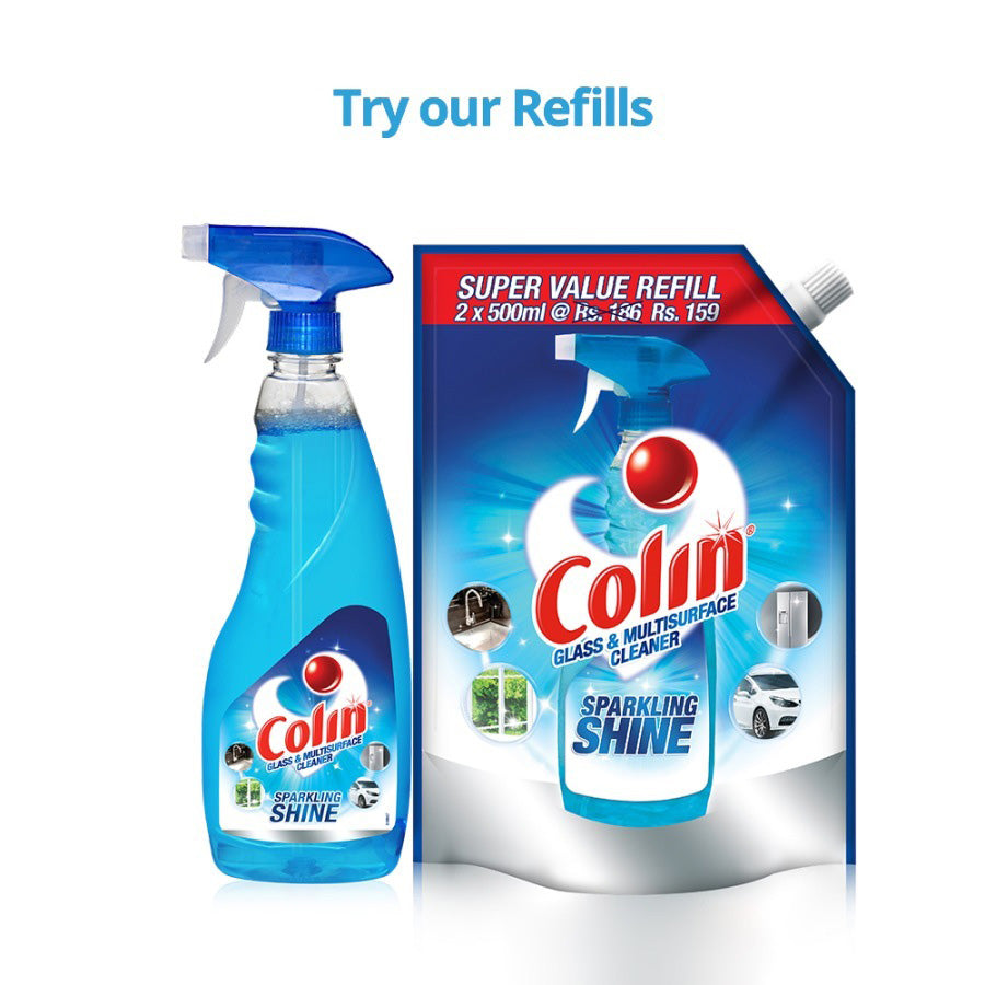 buy colin glass cleaner spray with refill pack 