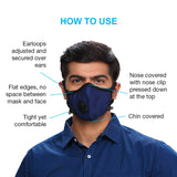 Dettol N95 Mask Navy Blue, Medium