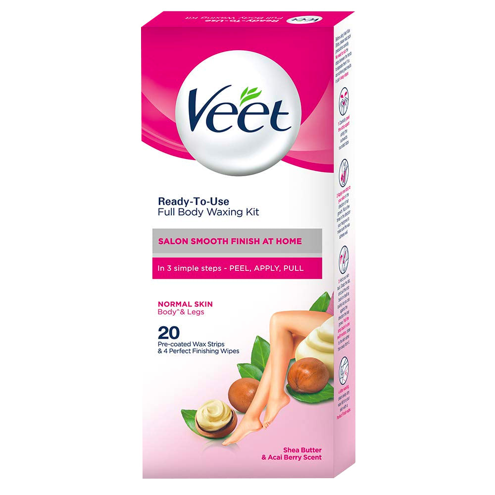 Veet Full Body Waxing Kit for Normal Skin - 20 Strips