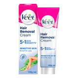 Veet Silk & Fresh Hair Removal Cream, Sensitive Skin - 100 g